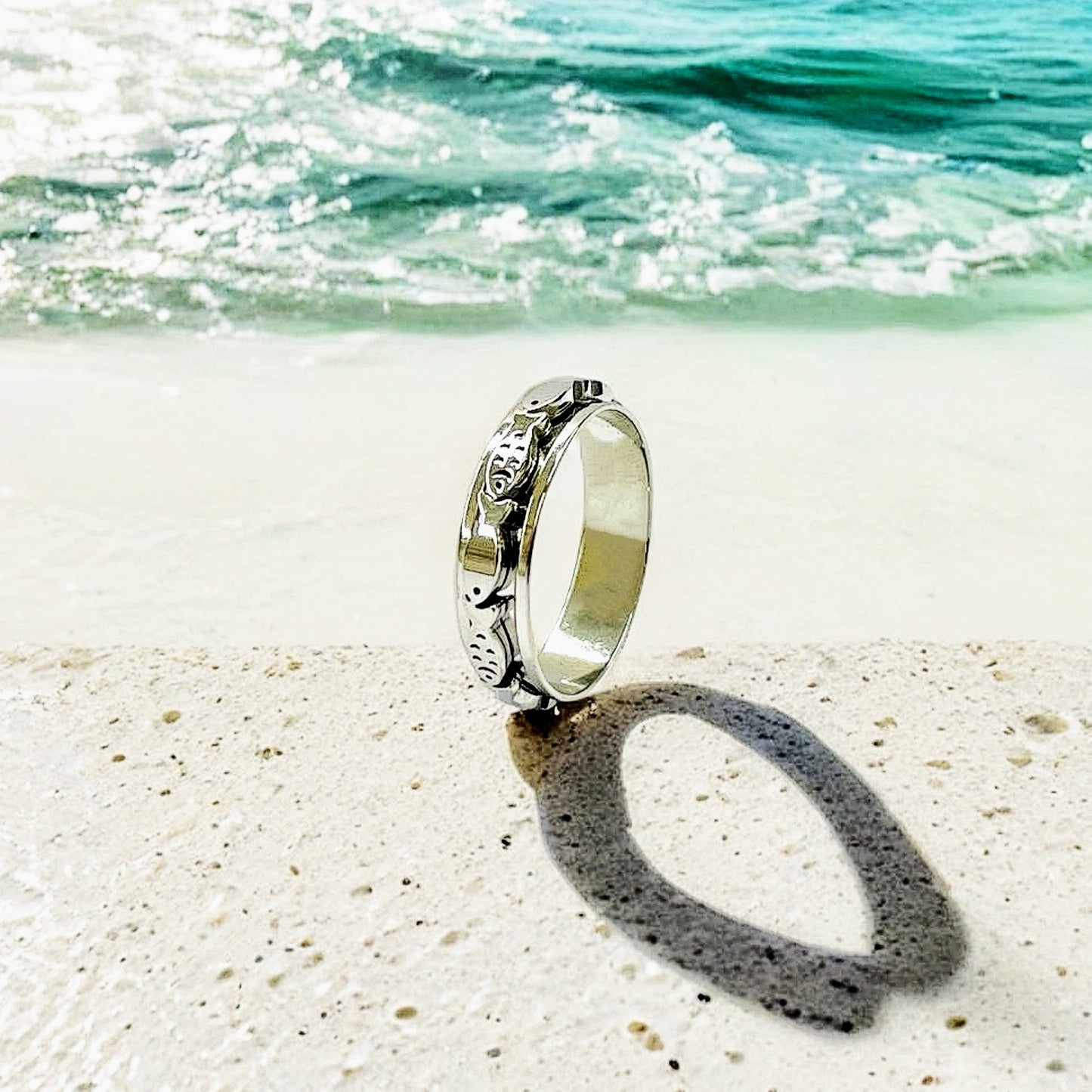 Swimming Fish Spinner Ring in Stainless Steel, Fish Spinner Ring, Fish Ring, Fishing Lovers Ring, Animal Ring, Christian Fish Ring,