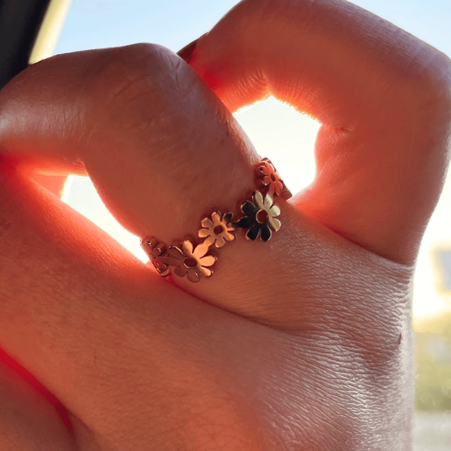 Daisy Flower Ring, Floral Ring, Daisy Ring Gold, Flower Ring, Daisy Flower Crown Ring, To My Daughter Daisy Flower Ring, Mother's Day Gift