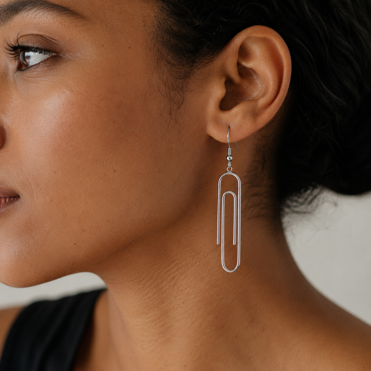 Best Paperclip Stud Earrings - Minimalist Statement Geometric Unisex Jewelry