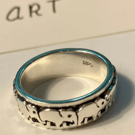 My Little Elephant Spinner Ring in Silver EffortlesslyUs