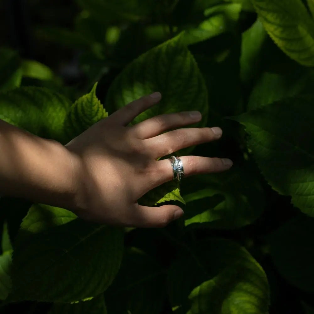 Breathe Meditation Spinner Ring