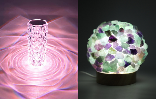 Healing Crystal Table Lamps from Amazon