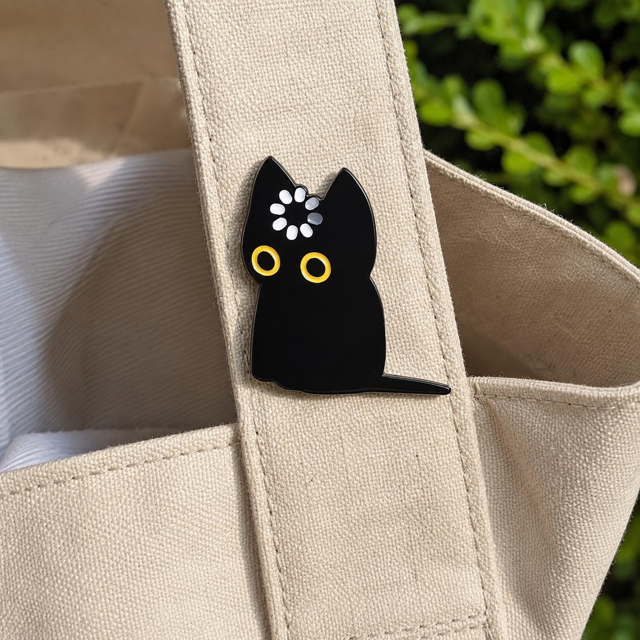 Black Cat Pin, Funny Loading Buffering Cat Brooch, Brain Still Loading, Cute Kawaii Acrylic Lapel Pin, Backpack Badge, Cat Lover Gift
