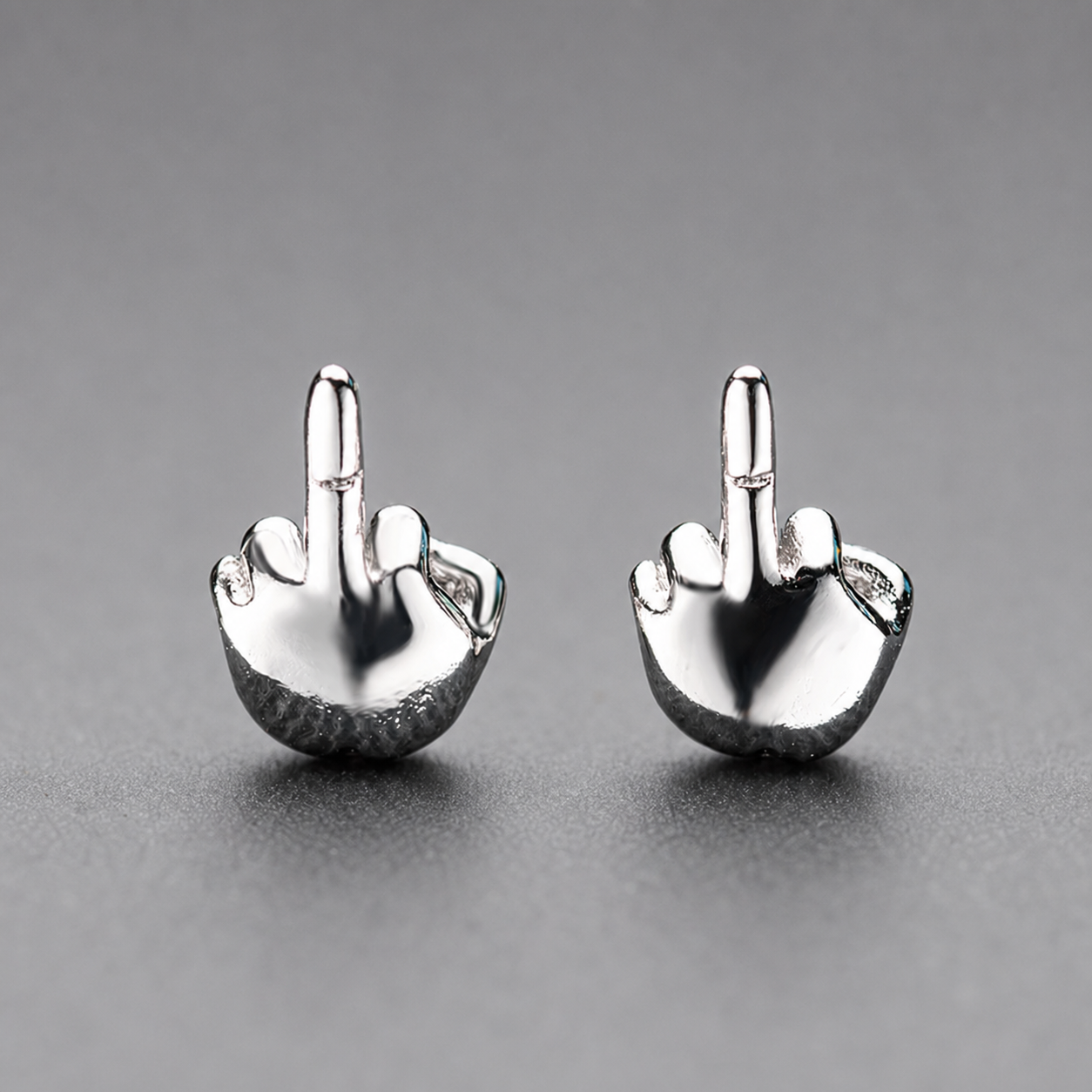 Best Middle Finger Stud Earrings - Funny Flip Off Sarcastic Unisex Earrings
