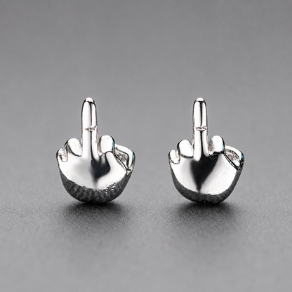 Best Middle Finger Stud Earrings - Funny Flip Off Sarcastic Unisex Earrings