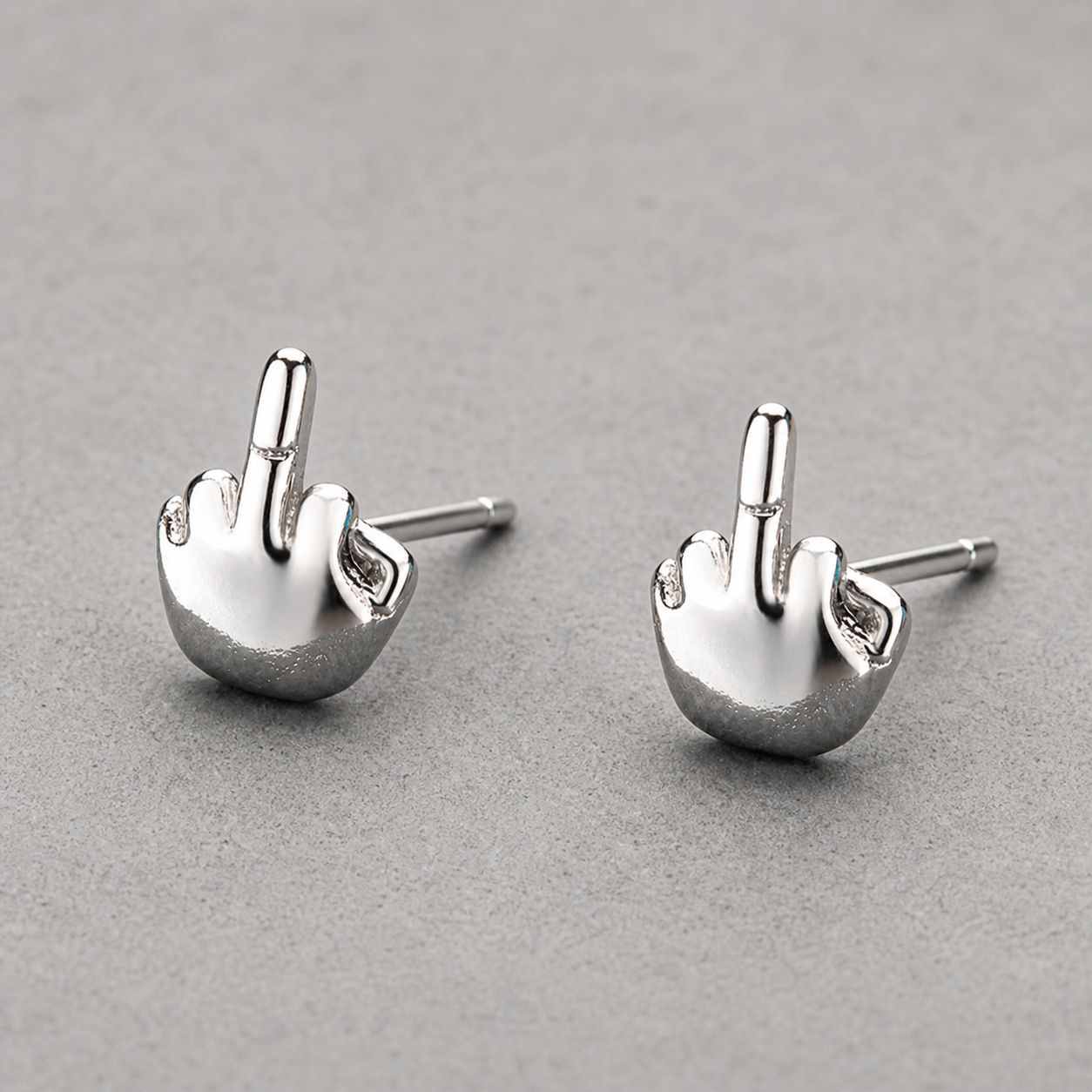 Best Middle Finger Stud Earrings - Funny Flip Off Sarcastic Unisex Earrings