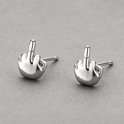 Best Middle Finger Stud Earrings - Funny Flip Off Sarcastic Unisex Earrings