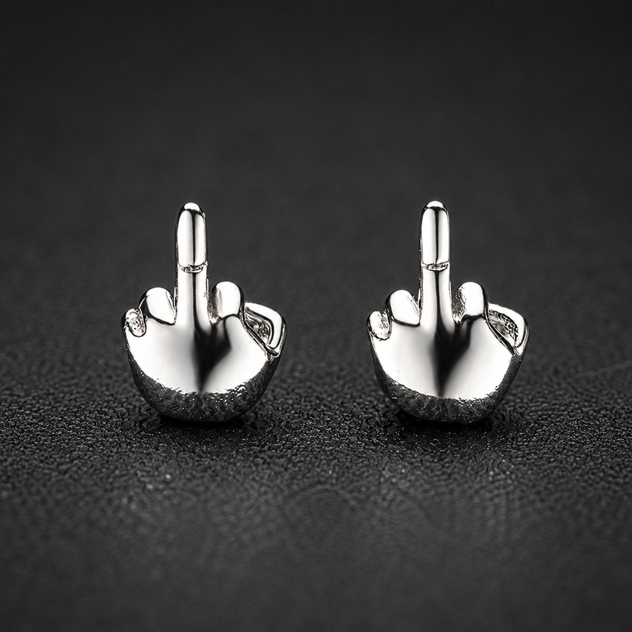 Best Middle Finger Stud Earrings - Funny Flip Off Sarcastic Unisex Earrings