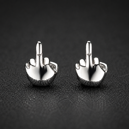 Best Middle Finger Stud Earrings - Funny Flip Off Sarcastic Unisex Earrings