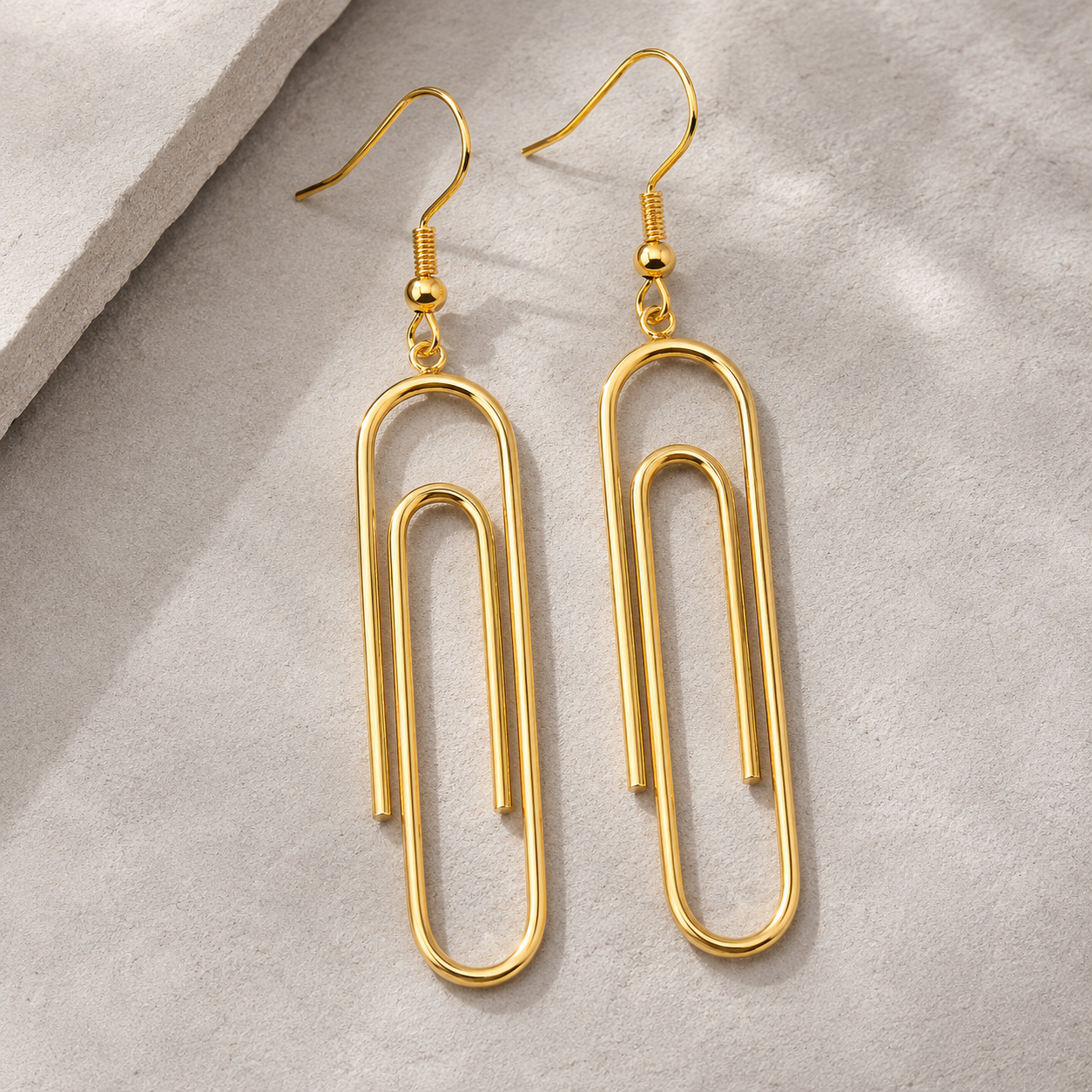 Best Paperclip Stud Earrings - Minimalist Statement Geometric Unisex Jewelry