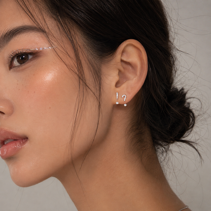 Mismatched Question Mark & Exclamation Point Stud Earrings