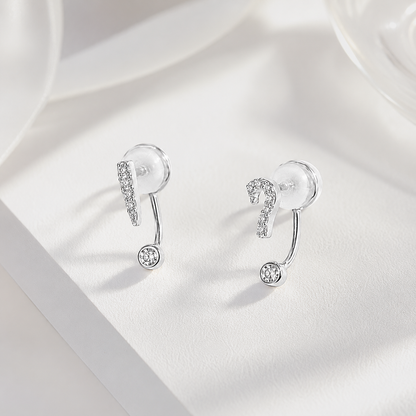 Mismatched Question Mark & Exclamation Point Stud Earrings
