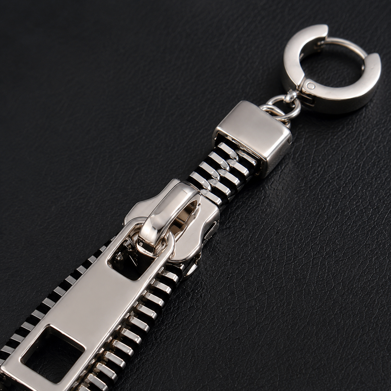 Best Zipper Drop Earrings - Edgy Gold or Silver Punk Statement Huggie Hoops