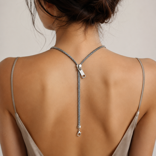 Best Zipper Necklace - Convertible Choker & Lariat Edgy Statement Jewelry