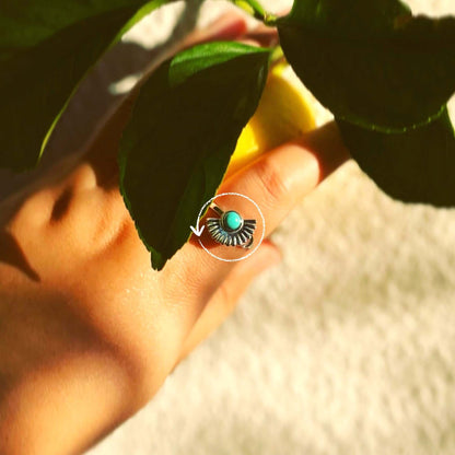 I Love You Ring Silver, Sun and Moon Spinner Ring in Silver, Spinner Ring, Anxiety Ring, Sunbeam Ring, Turquoise Fidget Ring, Valentine Gift Video