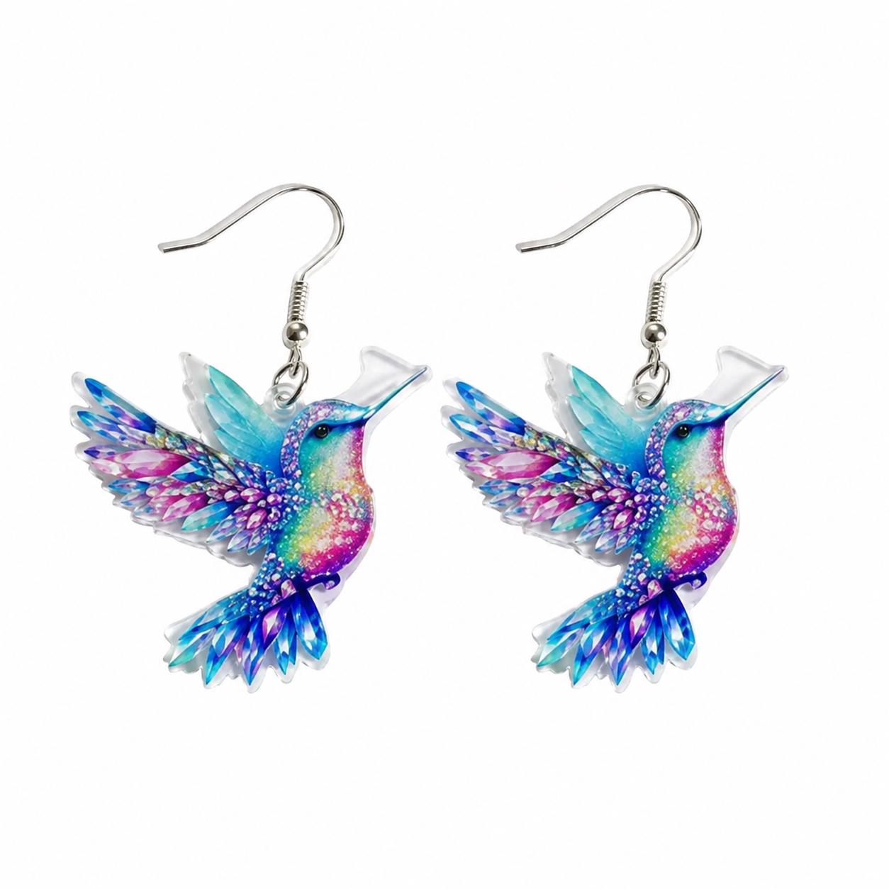 Hummingbird dangle earrings gift styling
