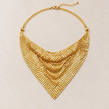Mesh bandana necklace - close-up detail