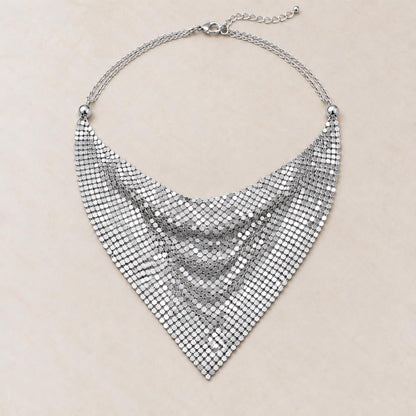 Mesh bandana set panel earrings detail