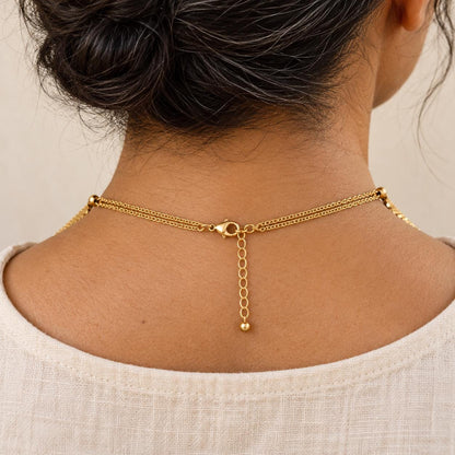 Mesh bandana necklace on neutral background