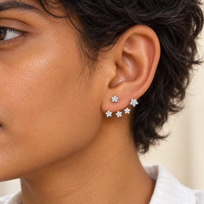 Star ear jackets gold and silver options