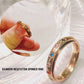 Rainbow Spinner Ring, Gemstone Spinner Ring, Rose Gold Plated Spinner Ring
