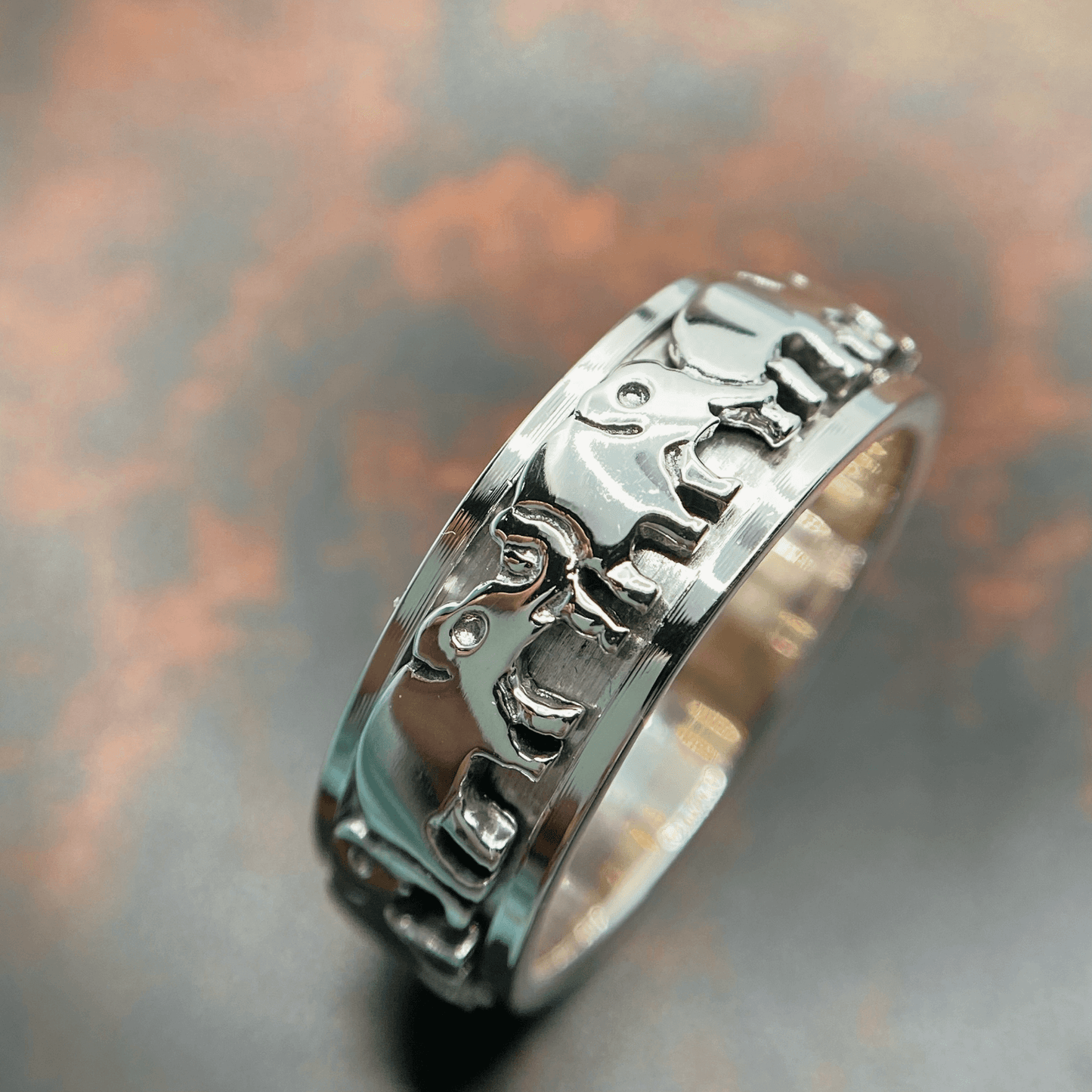 My Little Elephant Spinner Ring in Silver